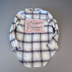 C&C california plaid flannel “we are more powerful when we empower each other”